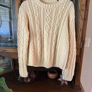 Cream Cable Knit Sweater